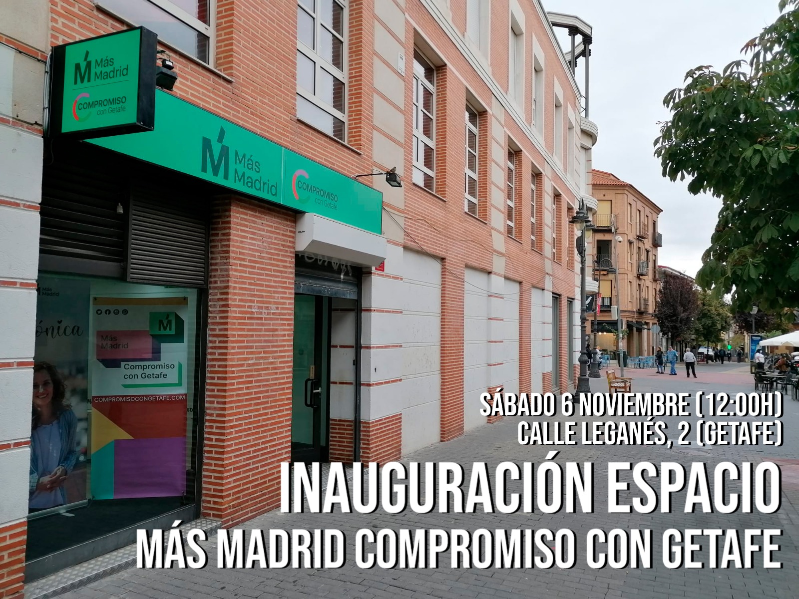 Inauguración espacio Más Madrid Compromiso con Getafe | 6 noviembre | 12h