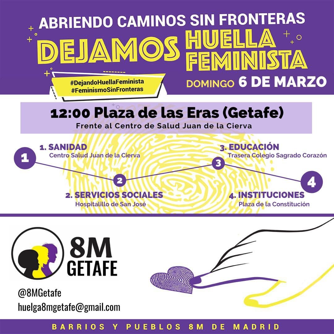 Manifestación feminista Getafe 6-3-22