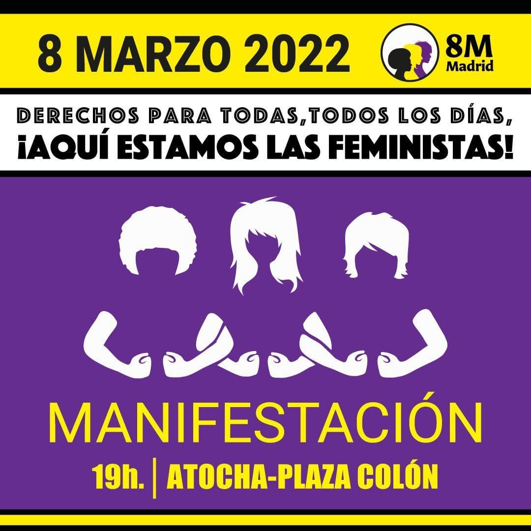 Manifestación feminista Madrid 8-3-22