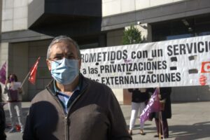 Jesús Perez en la concentración de octubre de 2021